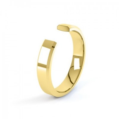 bevelled edge wedding ring - Avita-Jewellery