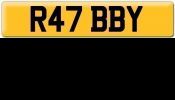 R47 BBY Abby Robbie Robby RAT BABY 4.7 Private Cherished Registration Number Plate AUDI R4