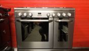 John Lewis range dual fuel gas cooker JLRC906 90CM S/S FSD double oven 3 months warranty free local