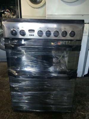 INDESIT BLACK/STAINLESS STEEL 60CM ELECTRIC COOKER, 4 MONTHS WARRANTY, FREE LOCAL DELIVERY