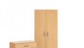 Ready Made 2 Door Wardrobe Bedroom Set, Chest of Drawers and Bedside Table, BRAND NEW Cupboard White